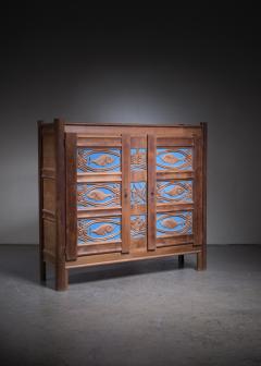 Joseph Savina Joseph Savina carved oak cupboard - 3577616