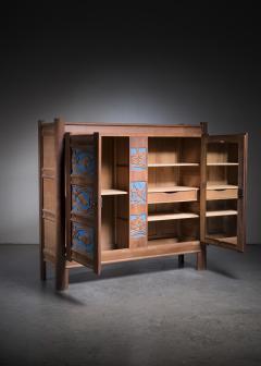 Joseph Savina Joseph Savina carved oak cupboard - 3577617