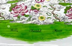 Josiah Spode II Rare Spode Willis Thatchd House London Trial Pattern Platter circa 1810 - 4602551