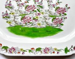 Josiah Spode II Rare Spode Willis Thatchd House London Trial Pattern Platter circa 1810 - 4602555