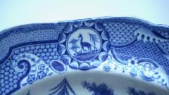 Josiah Spode II Spode Gothic Castles Large Blue and White Staffordshire Platter circa 1815 - 2941854