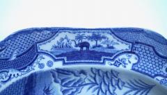 Josiah Spode II Spode Gothic Castles Large Blue and White Staffordshire Platter circa 1815 - 2941855