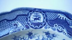 Josiah Spode II Spode Gothic Castles Large Blue and White Staffordshire Platter circa 1815 - 2941860