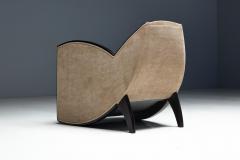 Joubert et Petit DIM Pair of Art Deco Club Chairs in the Style of Joubert Petit France 1940s - 4706733