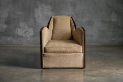 Joubert et Petit DIM Pair of Art Deco Club Chairs in the Style of Joubert Petit France 1940s - 4706769