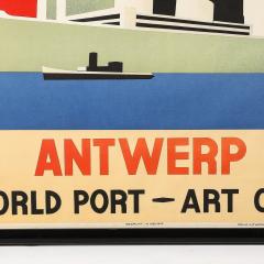 Jozef Winters Art Deco Lithograph Poster Antwerp World Port Art City by Jozef Winters - 4403721
