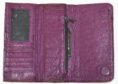 Juan Antonio Maroon Quill Ostrich Wallet - 4486649