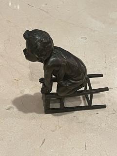 Juan Clara BOY PLAYING ON CHAIR BRONZE BY JUAN CLARA - 2811368