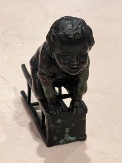 Juan Clara BOY PLAYING ON CHAIR BRONZE BY JUAN CLARA - 2811379