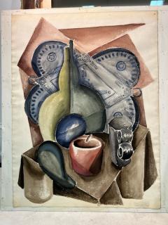 Juan Gris 1930S CUBIST ABSTRACT STILL LIFE WATERCOLOR IN THE MANNER OF JUAN GRIS - 3187953
