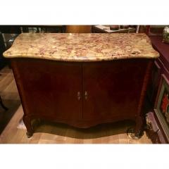 Juan Lanzani Antique French Inlaid Marble Top Credenza Sideboard by Juan Lanzani - 1654607