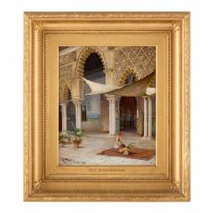 Juan Montenegro Pair of antique Spanish orientalist oil paintings by Montenegro - 4113659
