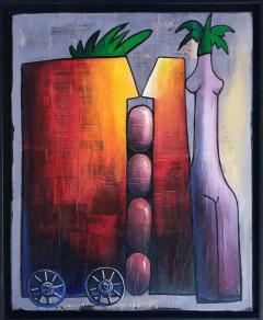 Juan Navarrete Abstract Mixed Media Painting Juan Navarette Cuban American Artist - 3558583