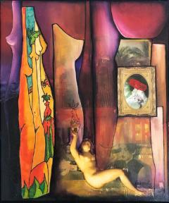 Juan Navarrete Abstract Mixed Media Painting Juan Navarette Cuban American Artist - 3604709