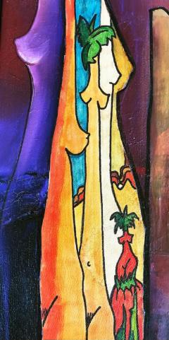 Juan Navarrete Abstract Mixed Media Painting Juan Navarette Cuban American Artist - 3604744