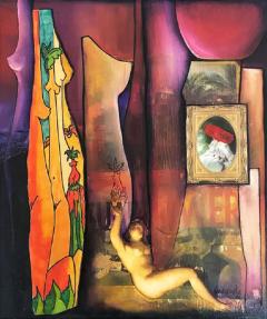 Juan Navarrete Abstract Mixed Media Painting Juan Navarette Cuban American Artist - 3605625