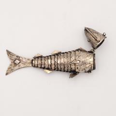 Judaic Silver Fish Spice Container circa 1900 - 3956052