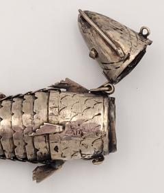 Judaic Silver Fish Spice Container circa 1900 - 3956053