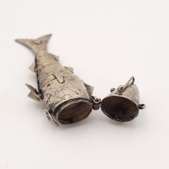 Judaic Silver Fish Spice Container circa 1900 - 3956055