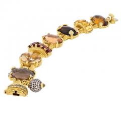 Judith Ripka JUDITH RIPKA 18K YELLOW GOLD MULTI GEM SEMI PRECIOUS AMBROSIA COLORFUL BRACELET - 2292136