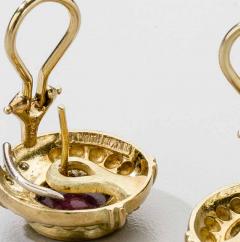 Judith Ripka Judith Ripka 18kt Carved Tourmaline Earrings with Diamonds - 151815