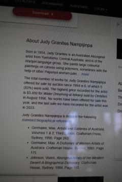 Judy Nanipijinpas Granites Rare Australian Aboriginal Dream Dot Painting - 4565176