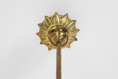 Jugend Ceiling Lamp in Patinated Brass and Glass Europe early 20th century - 3227768