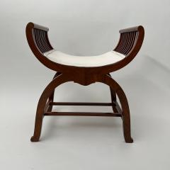 Jugendstil Gondola Stool Walnut Oak Austria circa 1910 - 4139377