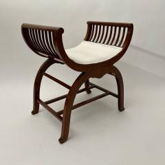 Jugendstil Gondola Stool Walnut Oak Austria circa 1910 - 4139379
