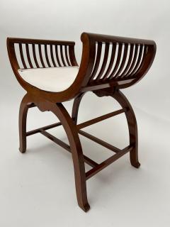 Jugendstil Gondola Stool Walnut Oak Austria circa 1910 - 4139381