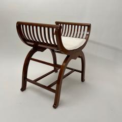 Jugendstil Gondola Stool Walnut Oak Austria circa 1910 - 4139384