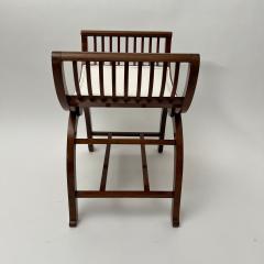 Jugendstil Gondola Stool Walnut Oak Austria circa 1910 - 4139390