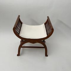 Jugendstil Gondola Stool Walnut Oak Austria circa 1910 - 4139446
