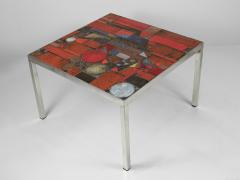 Jules De Waele Jules Dewaele for Pia Manu Red Coffee Table - 3905394