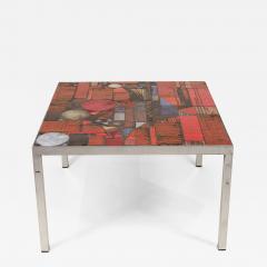 Jules De Waele Jules Dewaele for Pia Manu Red Coffee Table - 3907788