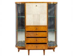 Jules Deroubaix Art Deco Burl Sandalwood Wood and Shagreen Secretaire Cabinet by Jules Deroubaix - 2135366