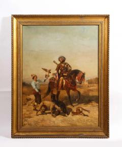 Jules Didier 1831 1892 The Falconer Orientalist Hunting Painting - 2458401