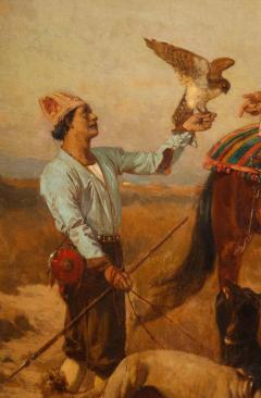 Jules Didier 1831 1892 The Falconer Orientalist Hunting Painting - 2458406