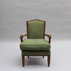 Jules Leleu 3 Fine French 1940s Mahogany Armchairs by Jules Leleu - 4602017
