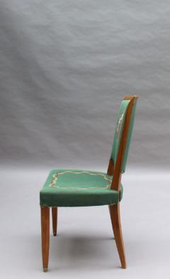 Jules Leleu 4 Fine French Art Deco Dining Chairs by Jules Leleu 4 arm chairs available  - 1233031
