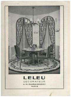 Jules Leleu 4 Fine French Art Deco Dining Chairs by Jules Leleu 4 arm chairs available  - 1233035
