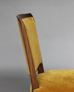 Jules Leleu 6 Fine French 1940s Mahogany Dining Chairs by Jules Leleu - 4222444