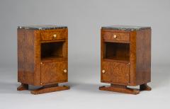 Jules Leleu A Matched Pair of Art Deco Nightstands in the manner of Jules Leleu  - 3284178