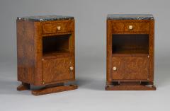 Jules Leleu A Matched Pair of Art Deco Nightstands in the manner of Jules Leleu  - 3284182