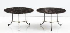 Jules Leleu A Pair of Two tone Bronze and Marble Top Coffee Tables by Jules Leleu - 2864766