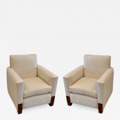 Jules Leleu Art Deco Pair of Club Chairs - 2913371