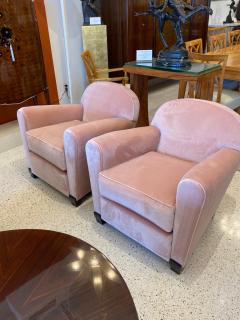 Jules Leleu Art Deco Pair of Club Chairs by Jules Leleu - 2869298