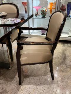 Jules Leleu Art Deco of 6 Dining Chairs by Jules Leleu - 2911411