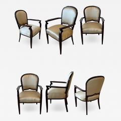 Jules Leleu Art Deco of 6 Dining Chairs by Jules Leleu - 2913023