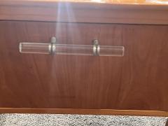 Jules Leleu FRENCH ART DECO WOOD AND GLASS HANDLE BAR CABINET IN THE MANNER OF JULES LELEU - 3480657